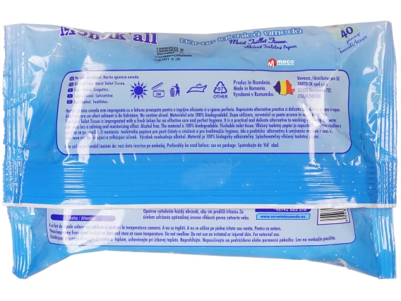 Hartie igienica umeda Monuk 40 buc Aloe Vera