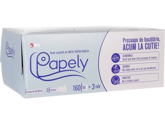 Prosoape de bucatarie la cutie Papely 2straturi 160buc