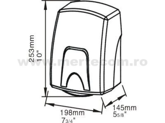 Uscător mâini baie plastic MECO 1500W