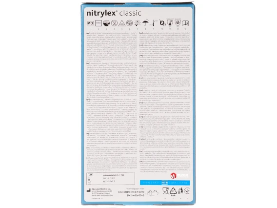 Manusi nepudrate nitril albastre Nitrylex Classic Mercator (100buc/cutie) marime M