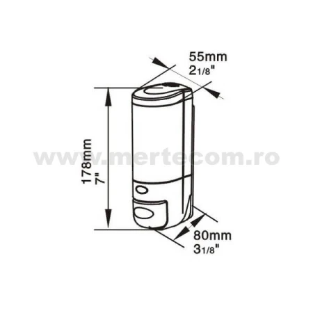 Dozator săpun plastic cromat Meco 280ml SD28