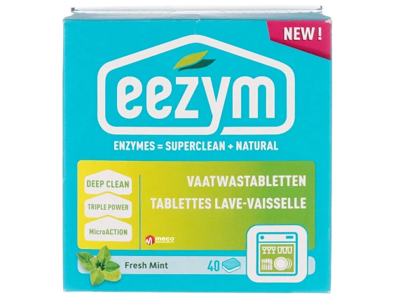 Tablete pentru masina de spalat vase Eezym bio 40 buc Menta