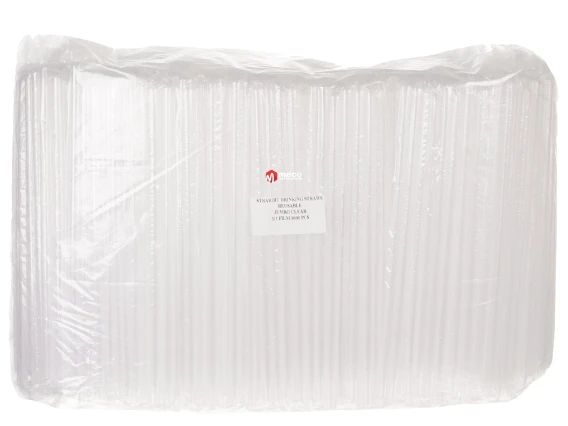Paie drepte transparente ambalate individual 21cm 1000buc