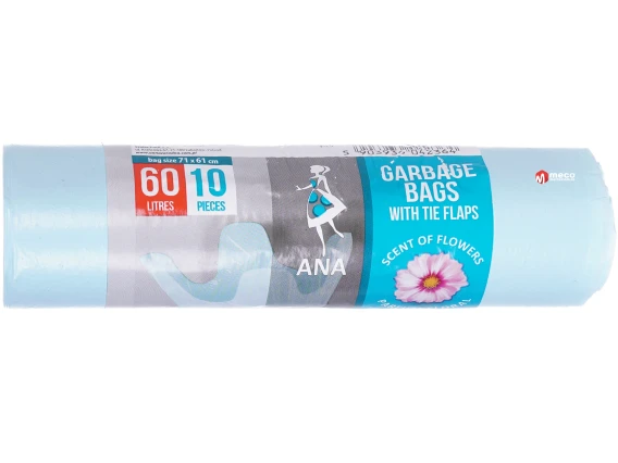 Saci menajeri cu urechi aroma floral 60 Litri 10 buc