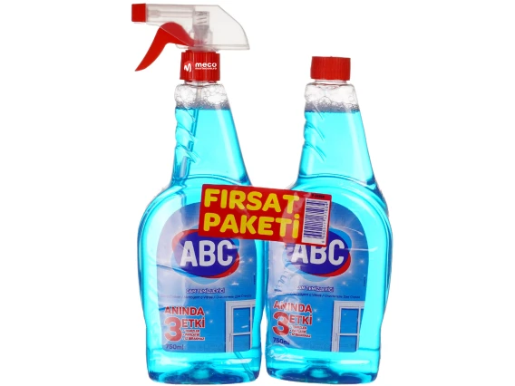 Detergent geamuri ABC 750ml + rezerva 750ml