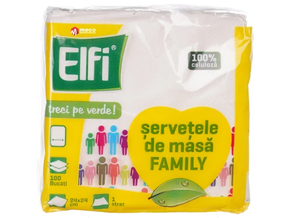 Servetele masa Elfi 24x24cm 1strat 100buc