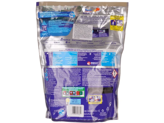 Detergent vase pentru masina de spalat Finish tablete all in 1 Quantum Lemon 65 Buc