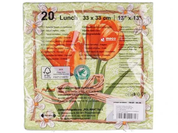 Servetele decorative Daisy cu 20 de bucati, 33 x 33 cm