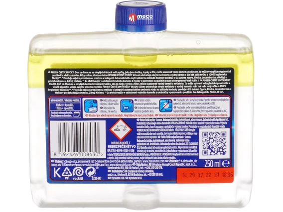 Solutie curatare masina de spalat vase Finish Hygienic Lemon 250ml