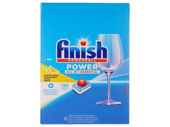 Detergent capsule pentru masina de spalat vase Finish Power All in 1 Lemon 120 spalari