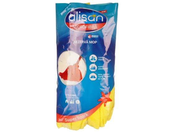 Rezerva mop microfibra galben Alisan
