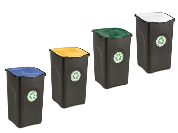 Cos gunoi colectare selectiva EcoGreen 50 litri H56cm