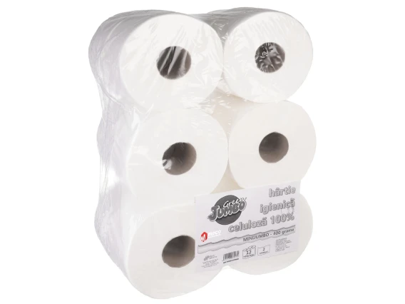 Hârtie igienică Jumbo albă 400gr 120metri 2 straturi