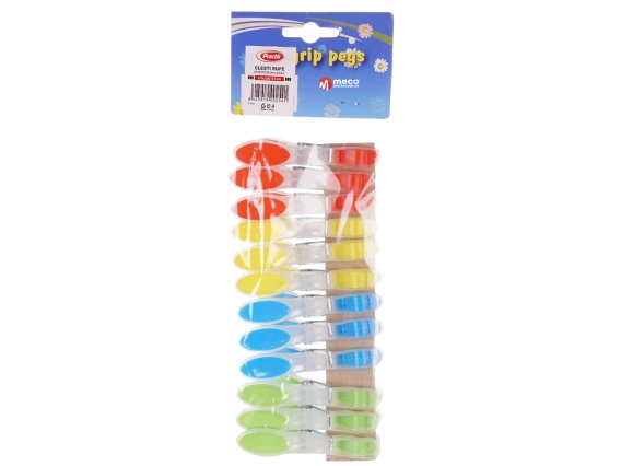 Clesti plastic pentru rufe Practik 12 bucati