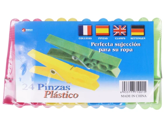 Clesti plastic pentru rufe 24 bucati