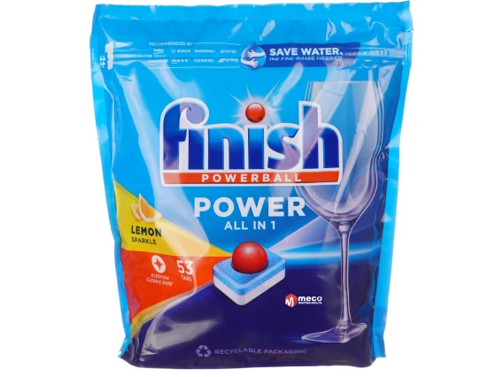 Detergent capsule pentru masina de spalat vase Finish Power All in 1 Lemon 53 spalari