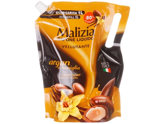Săpun lichid Malizia rezervă 1 L (Vaniglia & Argan)