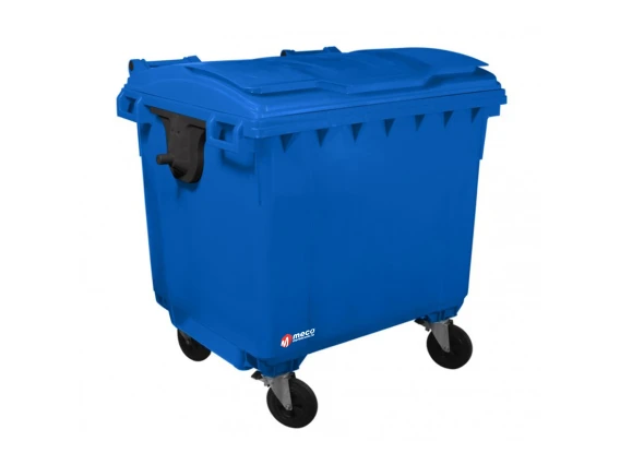 Container plastic albastru colectare selectiva 660 litri