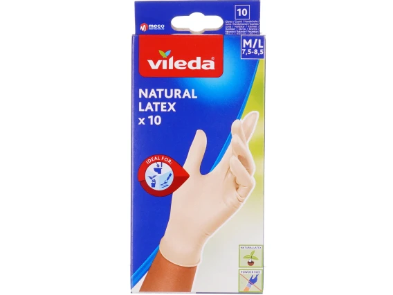 Manusi latex nepudrate Vileda marimea L/M 10 bucati
