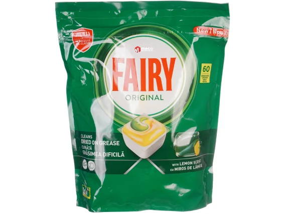 Detergent vase pentru masina de spalat Fairy Lemon 60 capsule