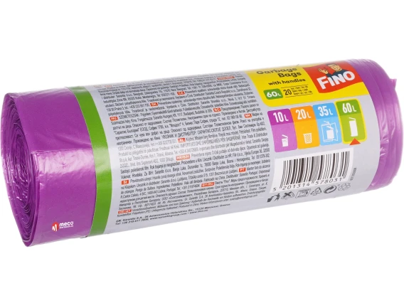Saci menajeri cu maner Fino 60 litri 20 bucati