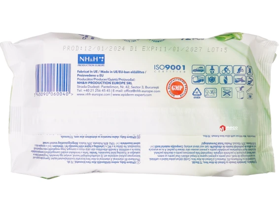 Servetele umede Epiderm Aloe Vera 72 buc