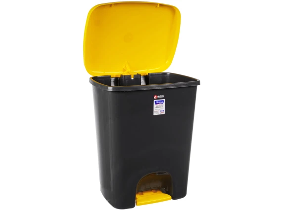 Cos colectare selectiva din platic cu pedala MZED1470G 70 litri H-75cm (Galben)