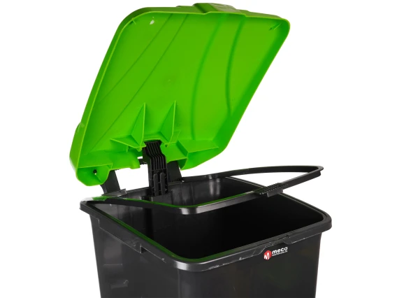 Cos colectare selectiva din platic cu pedala MZED1470V 70 litri H-75cm (Verde)