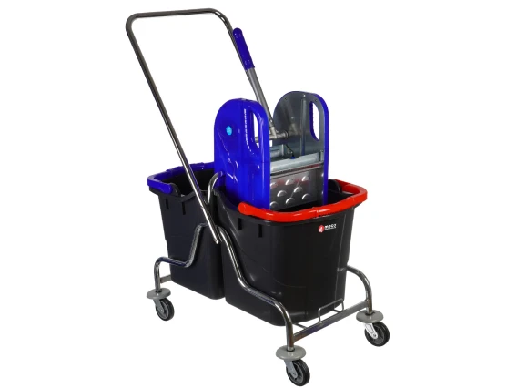Carucior curatenie cu presa metalica 2x25 litri MZED3228