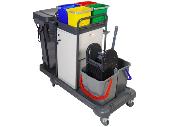 Carucior curatenie profesional, sac, dulap, sistem de mop MZED3401