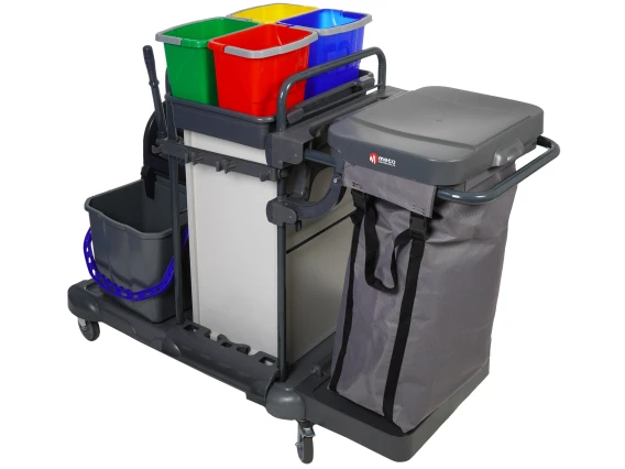 Carucior curatenie profesional, sac, dulap, sistem de mop MZED3401