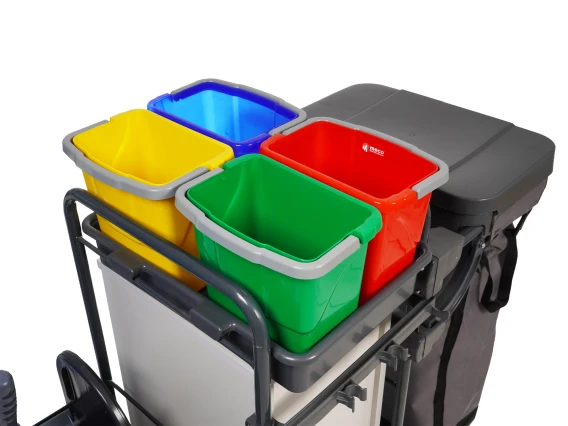 Carucior curatenie profesional, sac, dulap, sistem de mop MZED3401