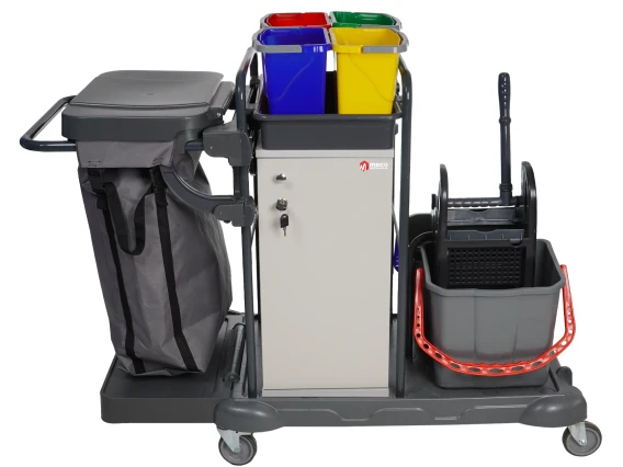 Carucior curatenie profesional, sac, dulap, sistem de mop MZED3401