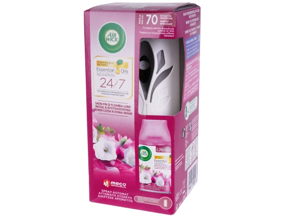 Dispenser odorizant si rezerva AirWick Smooth satin si Liliac alb