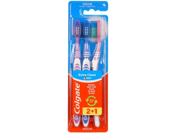 Periuta de dinti Colgate Extra Clean 3 bucati