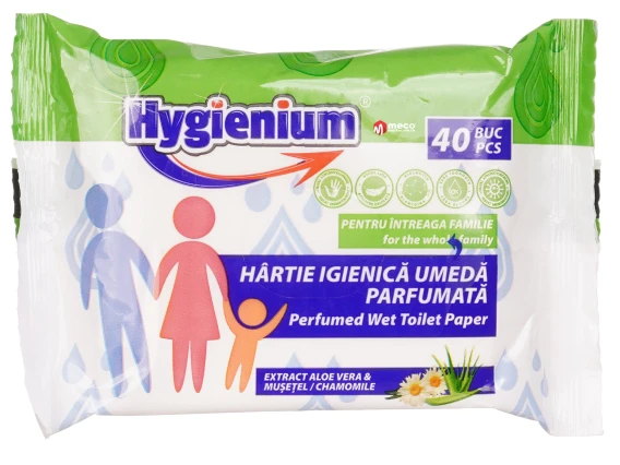 Hartie igienica umeda Hygienium 40 bucati