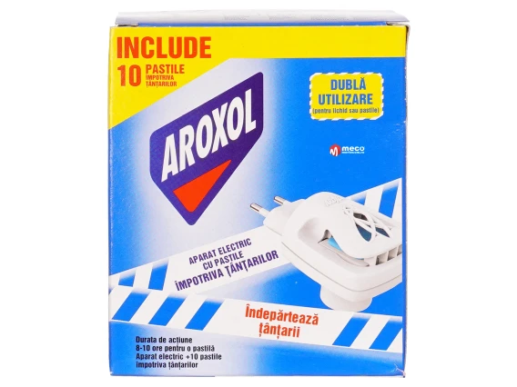 Aparat electric anti-tantari Aroxol extra 10pastile dubla utilizare