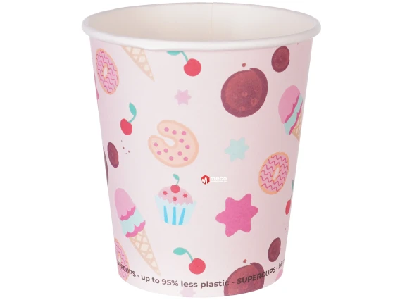 Pahare carton cu model de unica folosinta Anna 6 buc/set