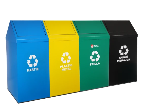 Cos colectare selectiva vopsit Meco 4x80 litri