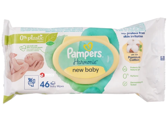 Servetele umede Pampers Harmonie Premium Cotton 46buc