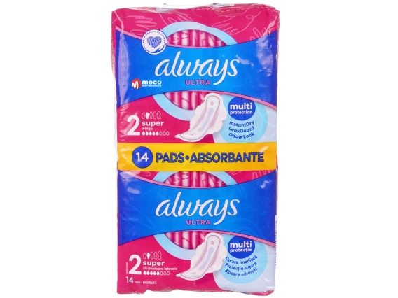 Absorbante cu aripioare laterale Always Ultra 14 bucati