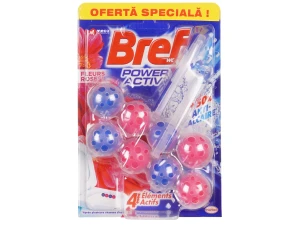 Odorizant WC Bref WC Power Aktiv 2buc (Fleurs Rose)