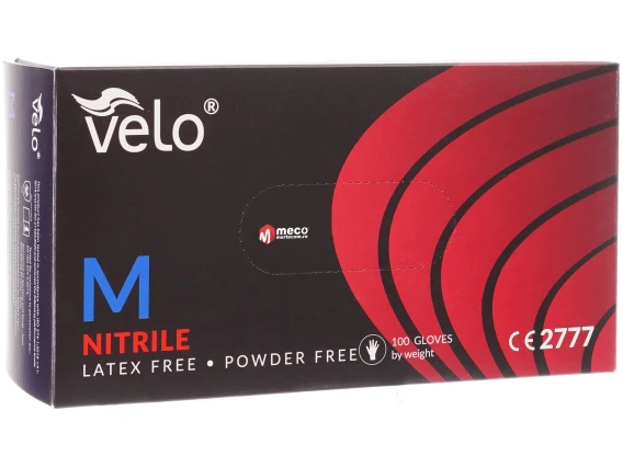 Manusi nepudrate nitril negre Velo marimea M 100buc/cutie