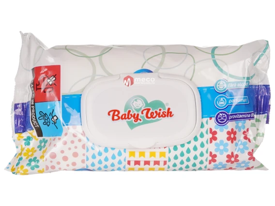 Servetele umede cu capac Baby Wish 72buc
