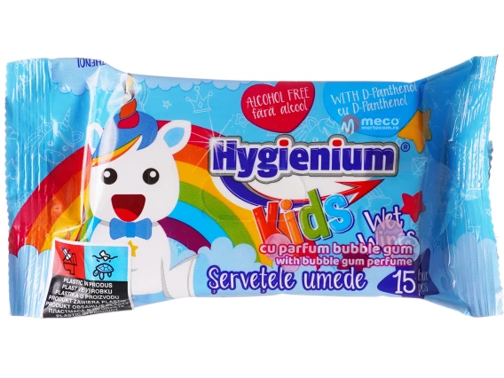 Servetele umede Hygienium Kids Bubblegum 15 bucati