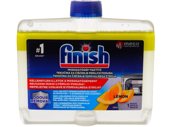Solutie curatare masina de spalat vase Finish Hygienic Lemon 250ml