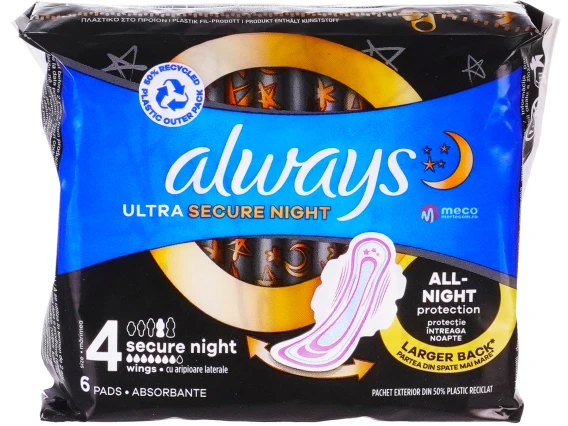 Absorbante de noapte Always Ultra Secure Night marimea 4