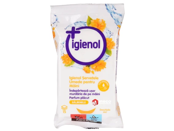 Servetele umede Igienol Galbenele 15 bucati