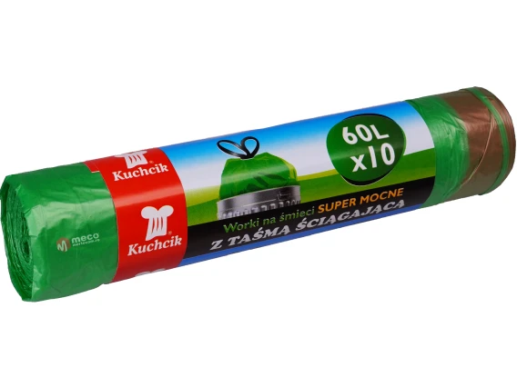 Saci menajeri cu snur Clarina 60 litri 10 bucati