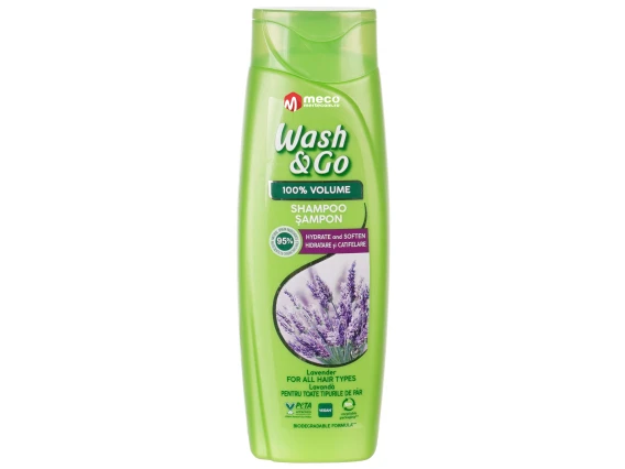 Sampon Wash&Go 100% volum 180 ml Lavanda